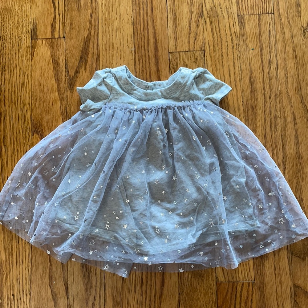 Gap | Baby Tulle Grey Silver Star Dress